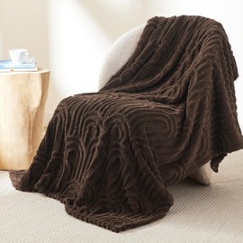 Bedsure Dark Brown Throw Blanket for Women - Super Soft & Cozy, Fleece Blankets for Girls, Ideal for Couch & Bed, 50x60 Inches