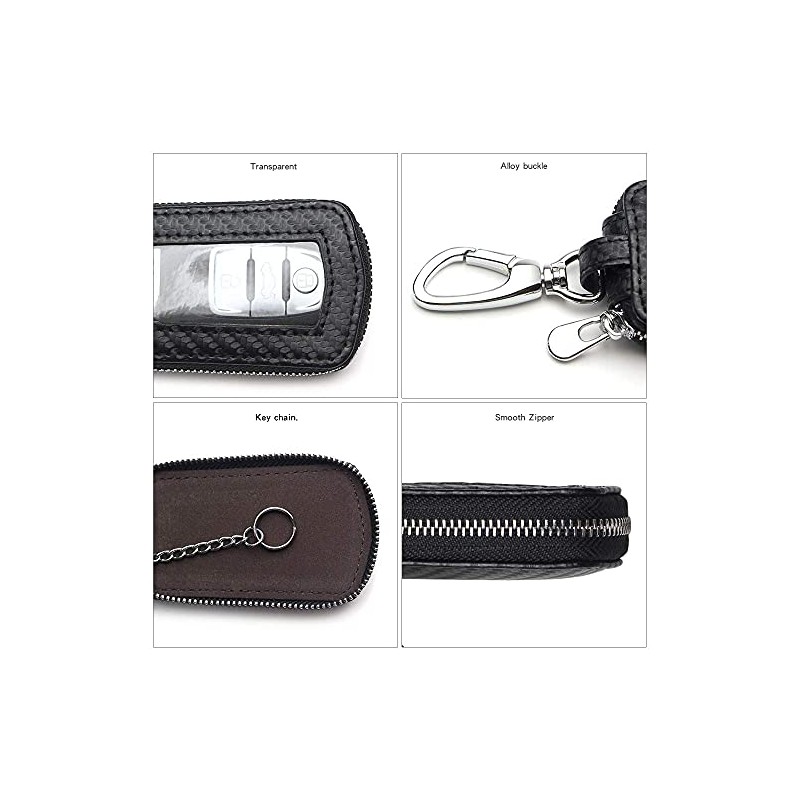 VSLIH Universal Genuine Leather Car Key Fob Case