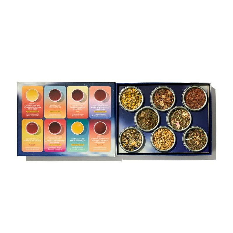 DAVIDsTEA 8 Tea Sampler Dreamy Herbals, Caffeine-free, Sleepytime Herbals