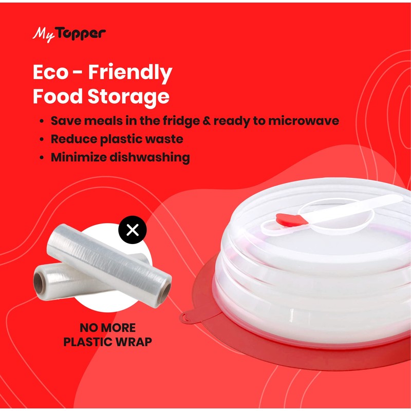 MyTopper Collapsible Microwave Food Plate Cover Lid – Microwave Splatter
