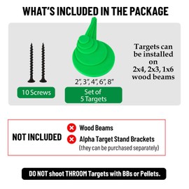 Reactive Self Healing Targets for Shooting, Set of 5 HangTuff Targets, Hanging Gun Target for Pistol or Rifle, for Indoor and Outdoor Range, Ricochet Free