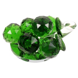iplusmile Crystal Grape Ornament Realistic Decorative Fruit Craft Figurine for Home Decor Garden Desktop Tea Table and Rooms Green Design