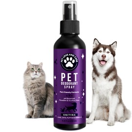 UNITYRA Pet Odor Eliminator Spray – Lavender Scent Deodorizer for Dogs & Cats – Helps Reduce Pet Odors Removes Urine & Litter Box Smells from Home, Carpet, Bedding & Furniture – 250ml