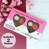Chocolate Flavored Hearts with Roses, Valentine’s Candy Gifts, Two Pieces