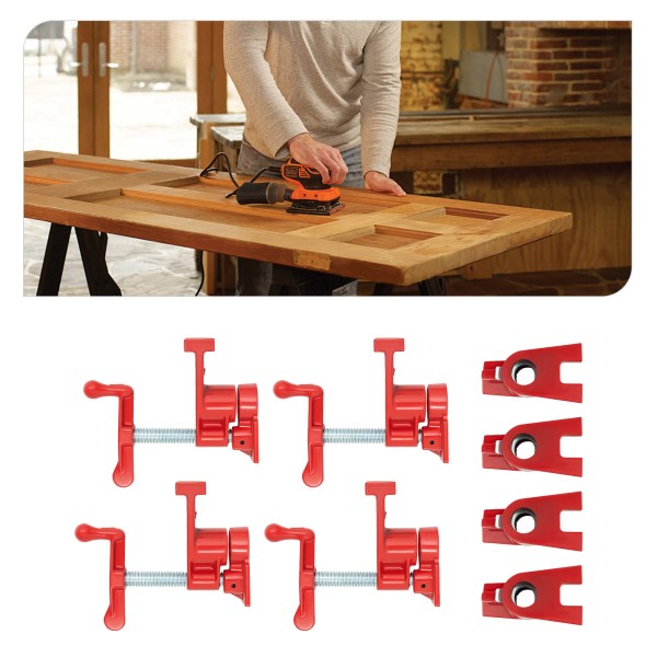 Unbranded (4 Pack) 3/4" Wood Gluing Pipe Clamp Set Heavy