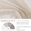 TOPICK Kitchen Curtains 36 Inch Length Linen Textured Bathroom Window