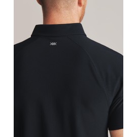 Rhone Men's Regatta Pique Polo - Anti Odor, Moisture-Wicking Lightweight, Golf Polo Shirt for Men (Black, Medium)