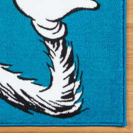 Gertmenian Dr. Seuss Indoor Area Rug - 3x5 Small, Non-Slip, Ideal for Children in Bedroom, Game Room, Classroom, Nursery or Play Area - Thing 1, Red/Blue, 28026