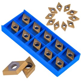 10pcs CNC Carbide Inserts CNC Inserts CNC Carbide Blade CNC Carbide Tips Inserts Blade Cutter Lathe Turning Tool with Box for Machining