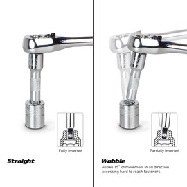 Capri Tools 182623 3/8-Inch Drive Wobble Extension Bar Set, 4-Piece (1-2400)