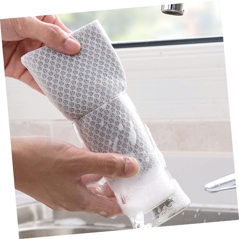 Baluue 10pcs Dish Washing Sponge Pads Kitchen Scrub Sponge Dishcloth