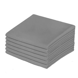 Premium Queen Pillow Cases - 6 Pack -Gray Standard - Ultra Soft Brushed Microfiber Fabric - Shrinkage and Fade Resistant Pillow Covers Queen Size