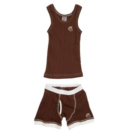 Knuckleheads Skivvies Baby Underwear Set Brown, 6 to 12 Months