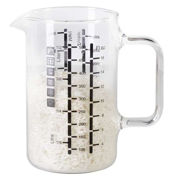 wenco 555067 Glass Measuring Jug Two Scales and Different Units