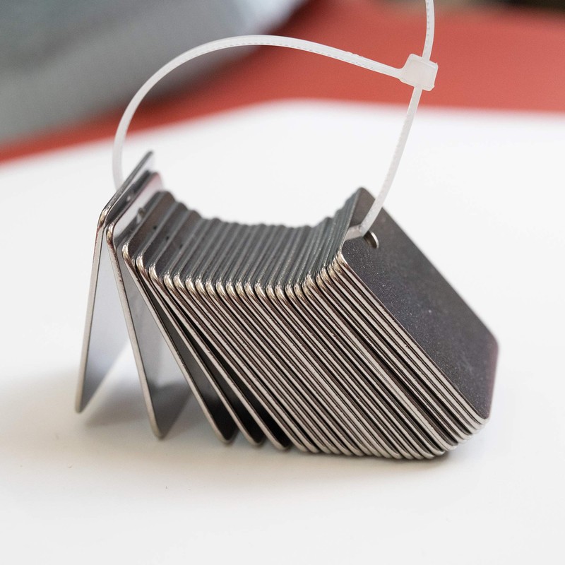 Rectangle Stainless Steel Number Tags Key Tags ID Tags with