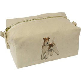 'Fox Terrier' Canvas Wash Bag/Makeup Case (CS00021440)