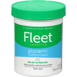 Fleet Laxative Glycerin Suppositories for Adult 50 Count (Pack of 1)