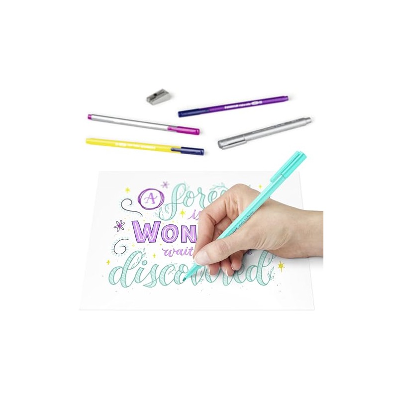 STAEDTLER Hand Lettering Set Hand Lettering Set, Cardboard Case with