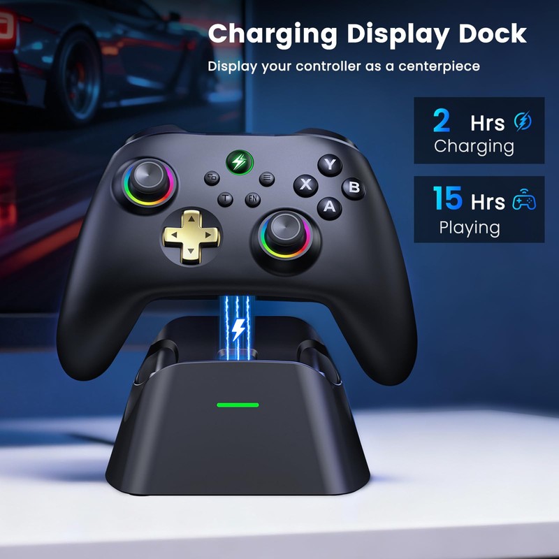 Wireless PC Gaming Controller - Hall Effect Joystick - No