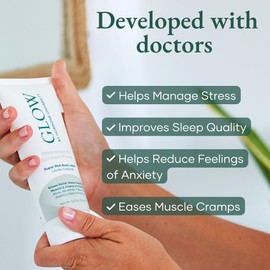 Glow Botanica Magnesium Lotion with Collagen - Calming Magnesium Cream - Bedtime Routine Sleep Lotion - The Highest Concentration of Genuine Zechstein Magnesium Chloride (Pack of 1)