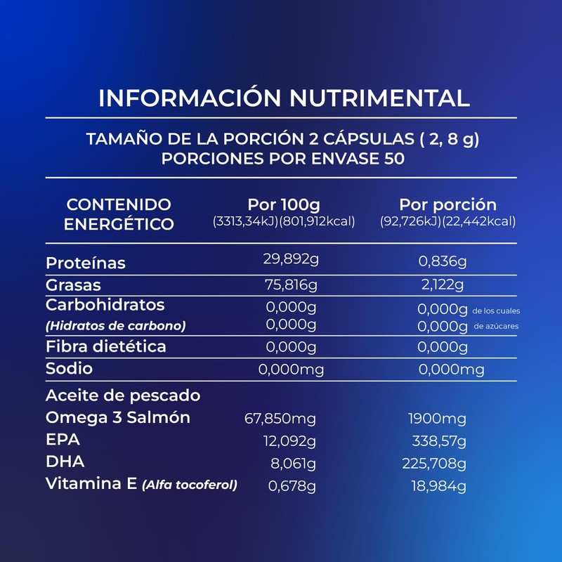 Neo Omega 3 Salmon, Salud Cardiovascular, 100 capuslas, Anahuac.