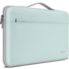 DOMISO 17 inch Laptop Sleeve Case Water-Resistant Bag Portable Carrying Protector with Handle for 17.3" IdeaPad 3 Gen 7/IdeaPad 300 320 321/17.3" ZBook Fury 17.3 G8/HP Envy/LG Gram 17", Mint Green