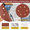 STEBRUAM 225mm Sanding Discs 30Pcs 6 Hole Hook & Loop