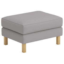 Polyester Karlstad Footstool Cover Replacement is Custom Made for IKEA Karlstad Ottoman, A Sofa Ottoman Slipcover Replacement (Light Gray Polyester)