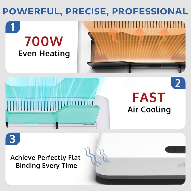 OFFNOVA Thermal Binding Machine 500 Sheets Capacity, No Preheat, Air
