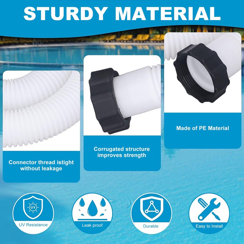 Ground Pool Pump Replacement Hose Leakproof Easy to Use Ground