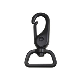 Wuuycoky Black 1" Inner Diameter D Ring Medium Hook Lobster Clasps Swivel Snap Buckle Pack of 4