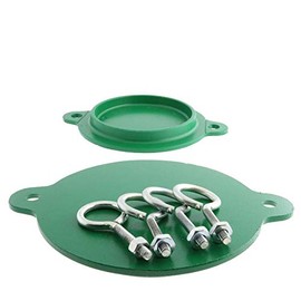 Fire Department Connection (FDC), Breakable Caps, 3", Aluminum, Green, Set of 2