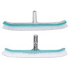 18in Swimming Pool Brush Plastic Nylon Stainless Steel Cleaning Tool