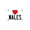 McMug - I Love Wales (White Background) - Metal Sign,