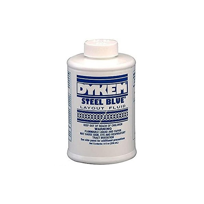 Dykem Layout Fluid Blue, 8 oz. Can and Brush in