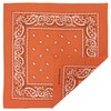 Orange Paisley Bandana - Single Piece 22x22