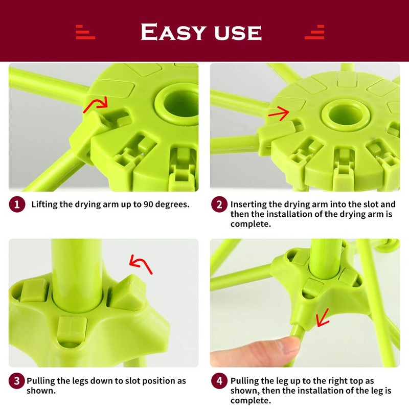 Ourokhome Collapsible Spaghetti Drying Rack- Plastic Household Pasta Hanging Dryer