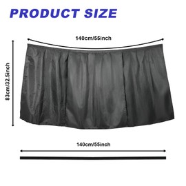 Homakover Sink Curtain, Self Stick Adhesive Waterproof Fabric Under Sink Curtain, Kitchen Sink Cover, Bathroom Under Sink Skirt for Kitchen Bathroom