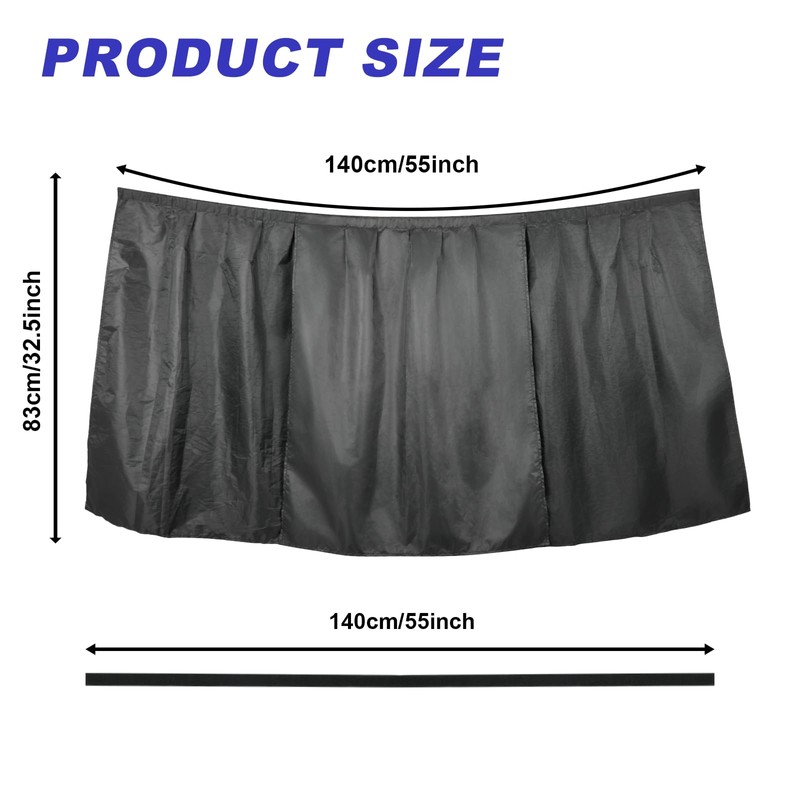 Homakover Sink Curtain, Self Stick Adhesive Waterproof Fabric Under Sink