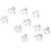 Healvian 10pcs Metal Spiral Hairpins Rhinestone Hair Pins Bridal Hair