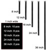UONIKA 32 pcs 1-inch-wide Hook and Loop Cable Straps, 8"-12"-18"-24"-36"
