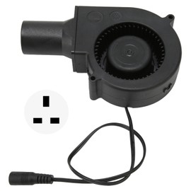 97x33mm Blower Fan Brushless 12V 1.32A Double Ball Bearing High Speed Exhaust Port Cooling DC Blower 100‑240V UK Plug