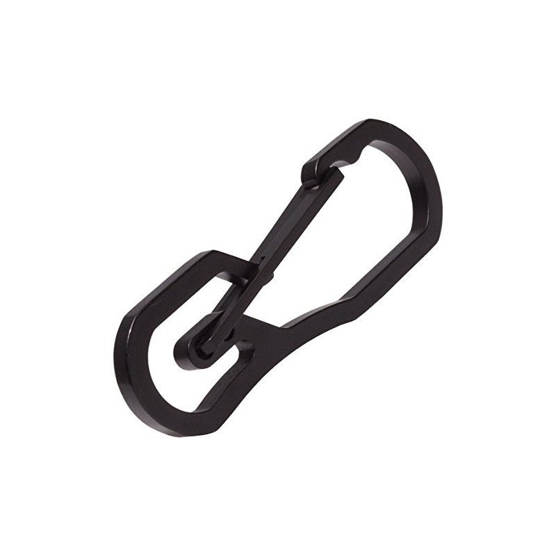 PR-SUTECARA-BK Carabiner Stainless Steel Key Holder, Military, Lightweight, Outdoor, Men's,