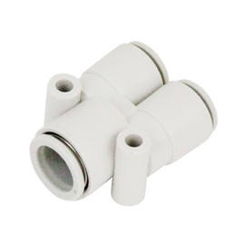 SK11 KQ2U10-12A One-Touch Pipe Fitting, Different Diameter Union Wy, Applicable Tube Outer Diameter: 0.4 inches (10 mm) x 2 outlets, 0.5 inches (12 mm)