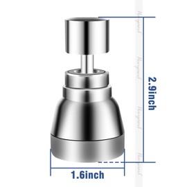 Horiznext high pressure portable 360° swivel faucet nozzle rotate replacement part, kitchen aerator sprayer attachments for home sink water filter