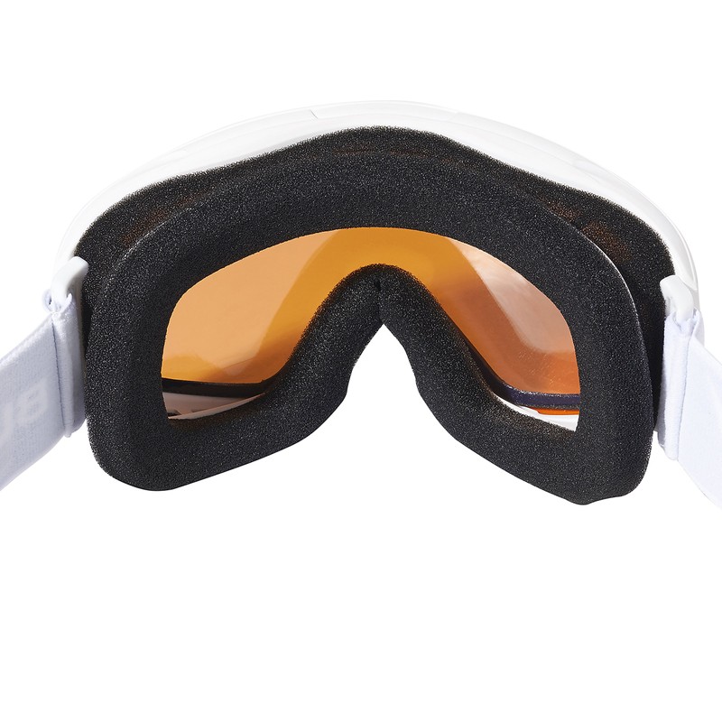 Black Crevice Adult Ski Goggles, White/Orange, One size