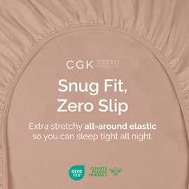 Twin Fitted Bed Sheet - Bottom Single Fitted Sheet Only - Ultra-Soft Hotel Luxury Bedding w/ 8-16 Inch Deep Pockets - Breathable, Cooling & Wrinkle Free - Easy-Care, Fade & Shrink Resistant - Mauve