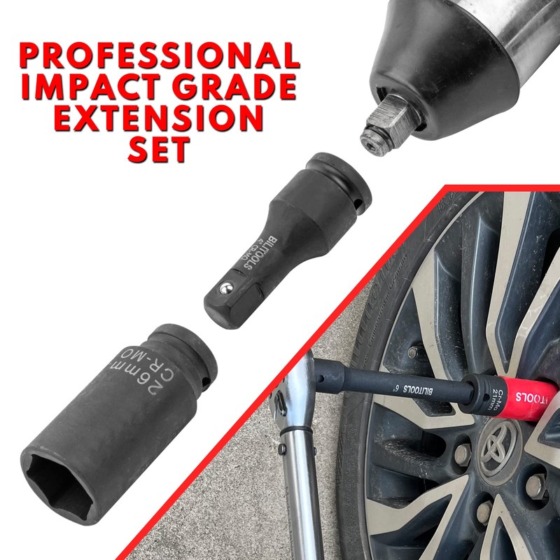 BILITOOLS 3/4" Drive Impact Extension Set 4", 6", 10" CR-MO