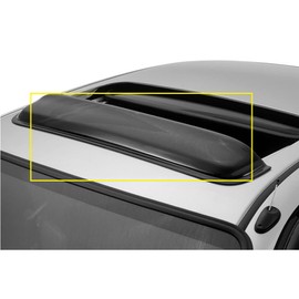 Wensdy 43inch 1100mm Universal Sun Roof Wind Deflector, 1pcs Dark Smoke Auto Moon Sunroof Window Visor with Double Side Tape RN110
