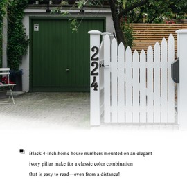 House Address Numbers 4 Inch Height - Cast Iron House Number - Rustproof Black Finish - Number 1